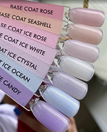 ONE NAIL   Base ICE WHITE   30мл (шайба)   База прозрачная жесткая c шиммером молочная