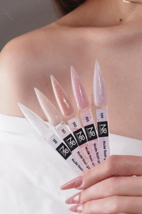NAIL REPUBLIC   Gel NUDE FLASH   #254   15г   Гель  для моделирования средне-жидкий светоотражающий