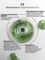 MANITA   BERGAMOT   50мл   Масло для кутикулы сухое укрепляющее с шиммером