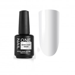 ONE NAIL   Base SNOW   15мл   База камуфлирующая эластичная молочная  (легкие в снятии)
