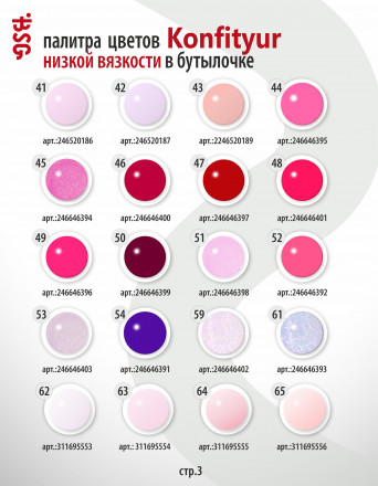 BSG   Гель для моделирования жидкий во флаконе   20мл   НИЗКАЯ ВЯЗКОСТЬ   KONFITYUR   #02