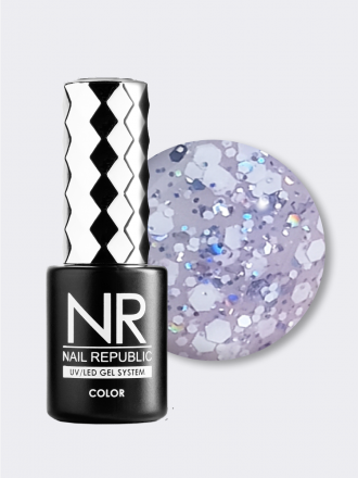 NAIL REPUBLIC   #724 Euphoria   10мл   Гель-лак с шестигранниками