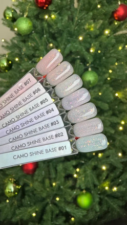 ONE NAIL   Gel CAMO SHINE   #04   15мл (флакон)   Гель для моделирования средне-жидкий с хлопьями Юки