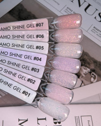 ONE NAIL   Gel CAMO SHINE   #04   15мл (флакон)   Гель для моделирования средне-жидкий с хлопьями Юки