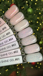 ONE NAIL   Gel CAMO SHINE   #06   15мл (флакон)   Гель для моделирования средне-жидкий с хлопьями Юки