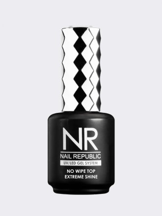NAIL REPUBLIC   Top NO WIPE EXTREME SHINE   15мл   Топ без л/с для светлых оттенков