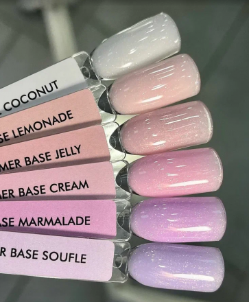 ONE NAIL   Base SHIMMER JELLY   15мл   База камуфлирующая эластичная c шиммером  (легкие в снятии)