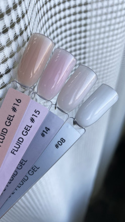 ONE NAIL   Gel FLUID   #14   30г (шайба)   Гель для укрепления жидкий с шиммером молочный